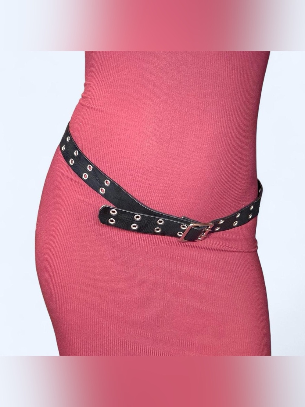 Grunge Goth Black Grommet Belt!